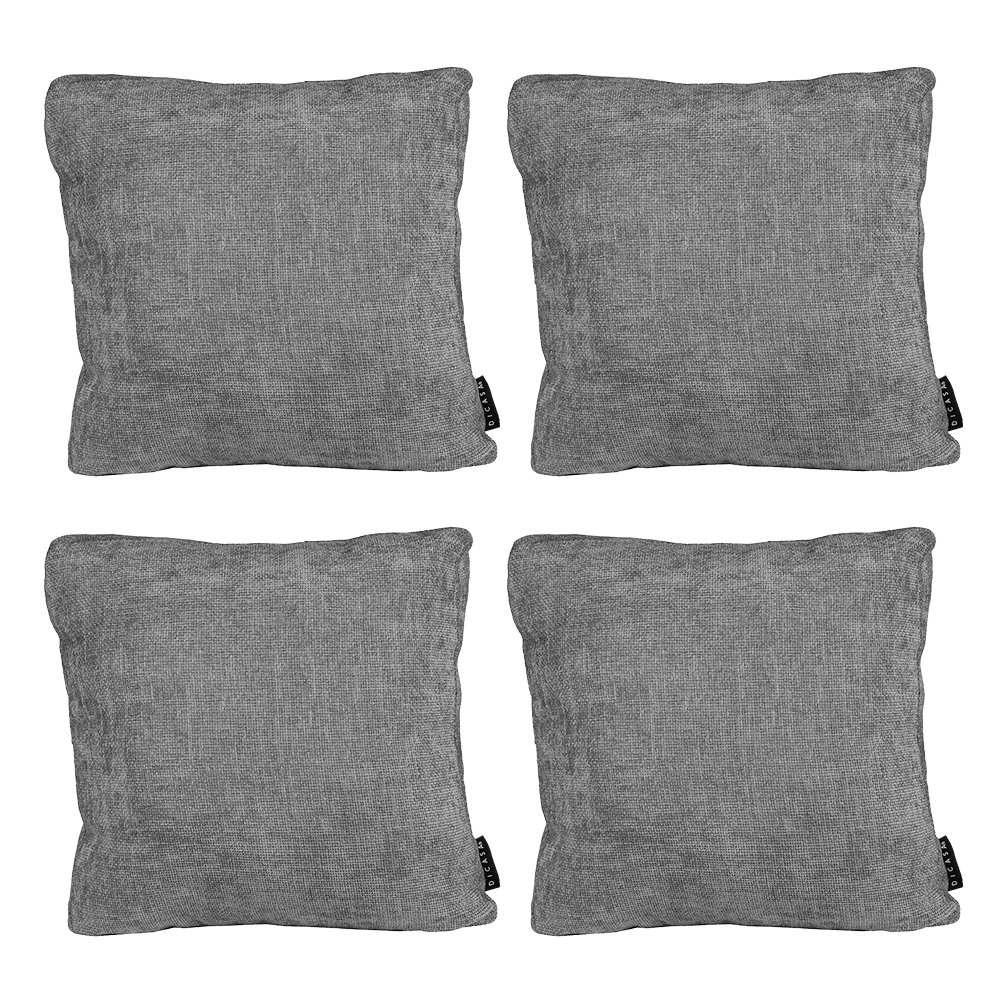 Foto 2 pulgar | Set De 4 Cojines Decorativos Dicasa Zita Gris Shadow Cuadrado Grande