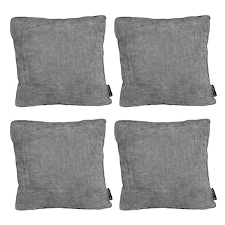 Foto 1 | Set De 4 Cojines Decorativos Dicasa Zita Gris Shadow Cuadrado Grande