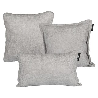 Foto 1 | Set De 3 Cojines Decorativos Dicasa Kappa Zita Delta Gris Nickel 1 Cuadrado + 1 Cuad Gde Y 1 Rect