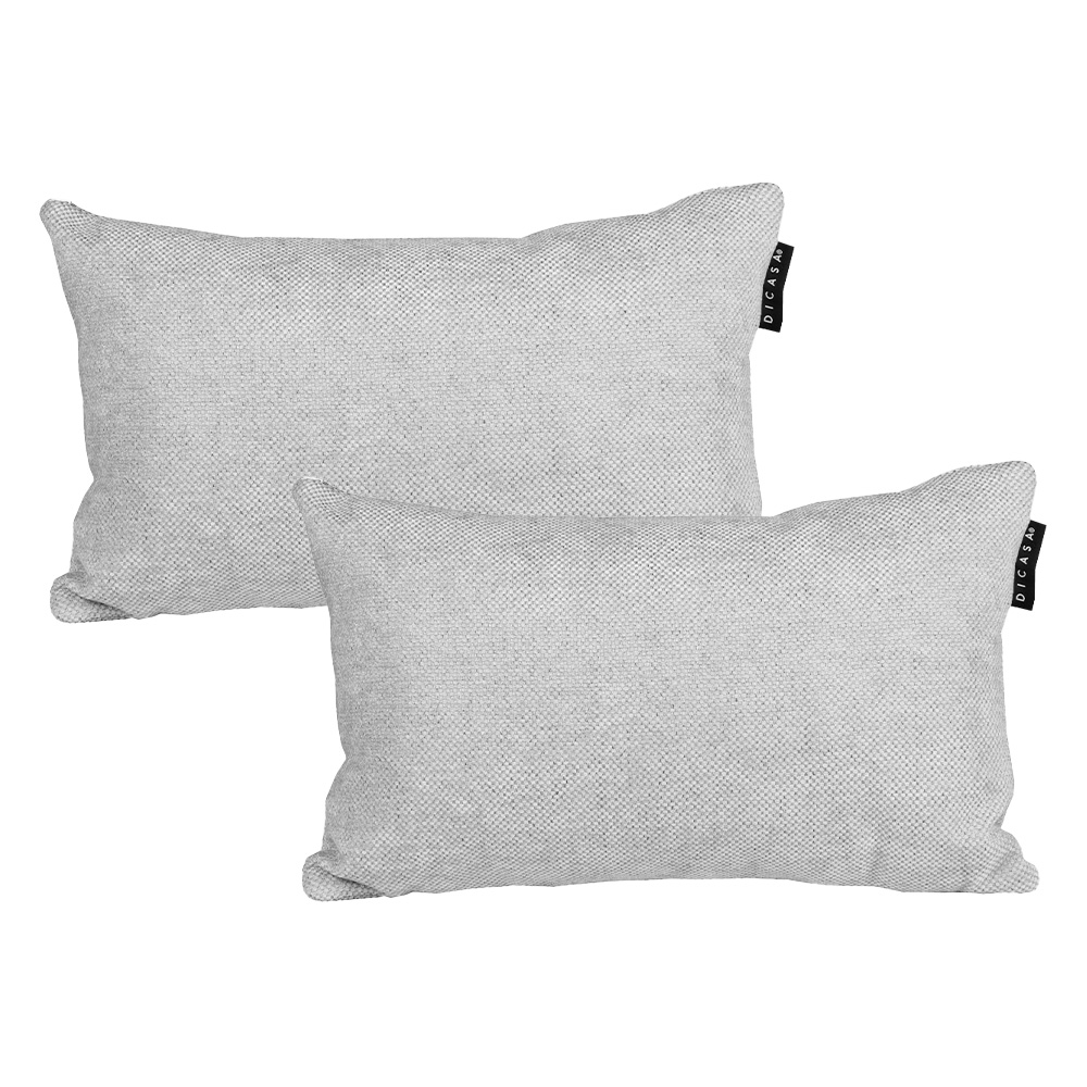 Set De 2 Cojines Riñoneras Dicasa Delta Color Gris Dolphin Rectangular