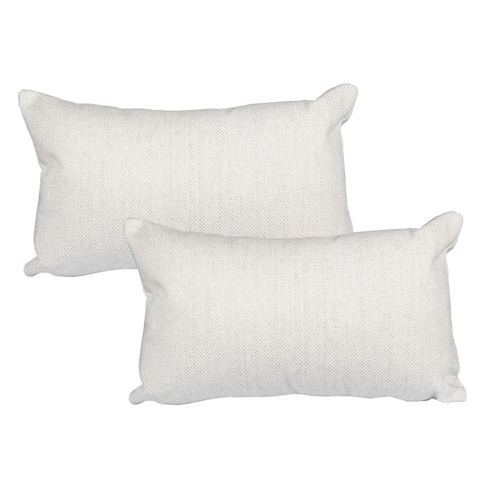 Set De 2 Cojines Riñoneras Dicasa Delta Color Blanco Rectangular