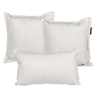 Foto 1 | Set De 3 Cojines Dicasa Kappa Delta Color Blanco(2 Cuadrados + 1 Rectangular)