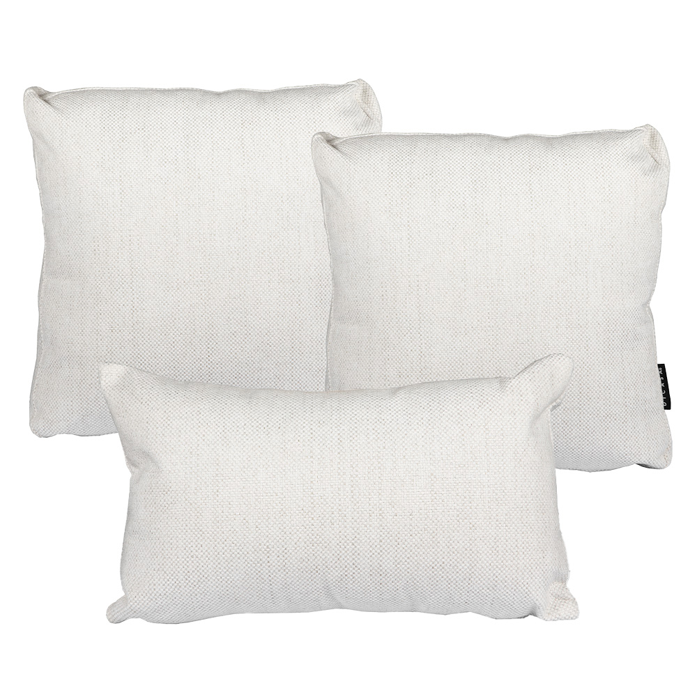 Foto 1 | Set De 3 Cojines Dicasa Delta Zita Color Blanco(1 Rectangular Y 2 Cuadrados Grandes)