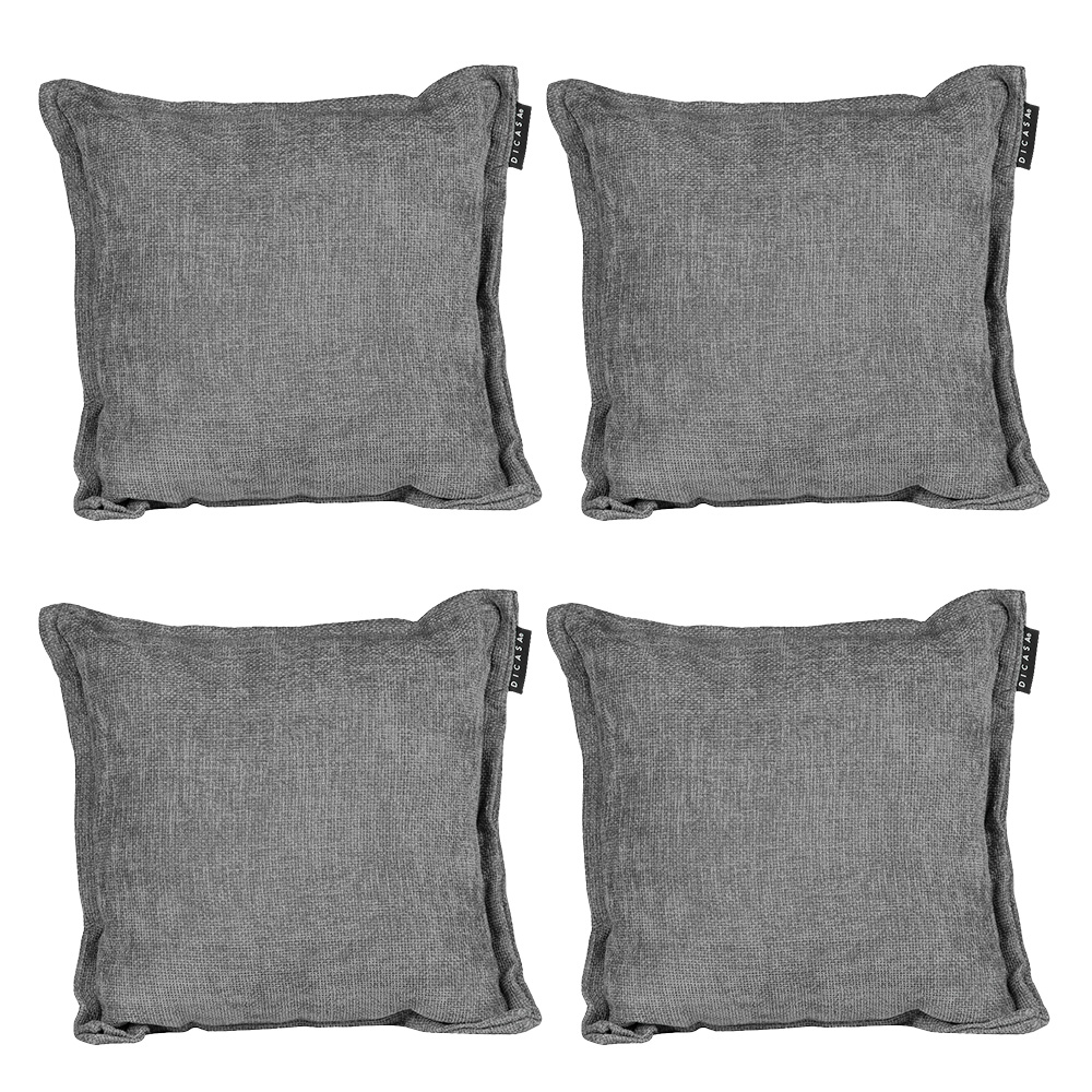 Foto 2 pulgar | Set De 4 Cojines Decorativos Dicasa Kappa Gris Shadow Cuadrado