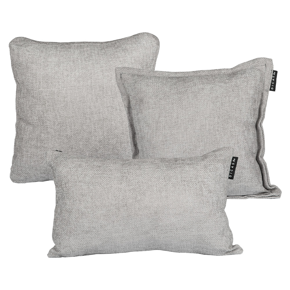 Foto 2 pulgar | Set De 3 Cojines Decorativos  Dicasa Kappa Zita Delta Gris Nickel 1 Cuadrado + 1 Cuad Gde Y 1 Rect