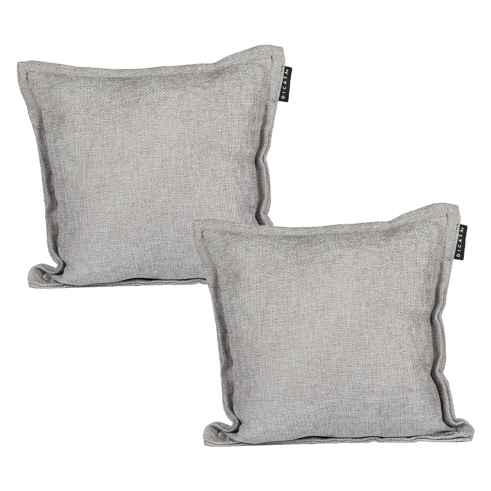 Foto 1 | Set De 2 Cojines Decorativos Dicasa Kappa Gris Nickel Cuadrado