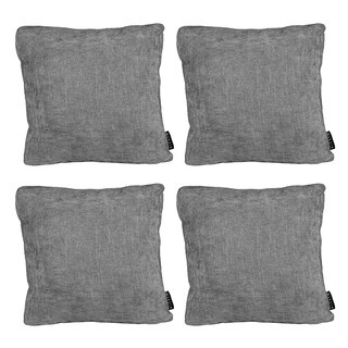 Foto 1 | Set De 4 Cojines Decorativos Dicasa Zita Gris Shadow Cuadrado Grande