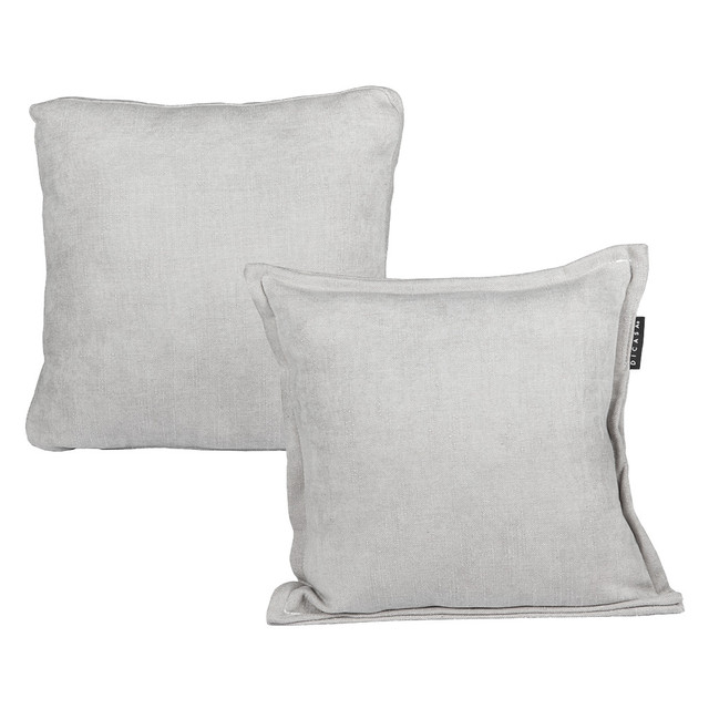 Foto 1 | Set De 2 Cojines Dicasa Kappa Zita Color Gris Ash(1 Cuadrado + 1 Cuadrado Grande)
