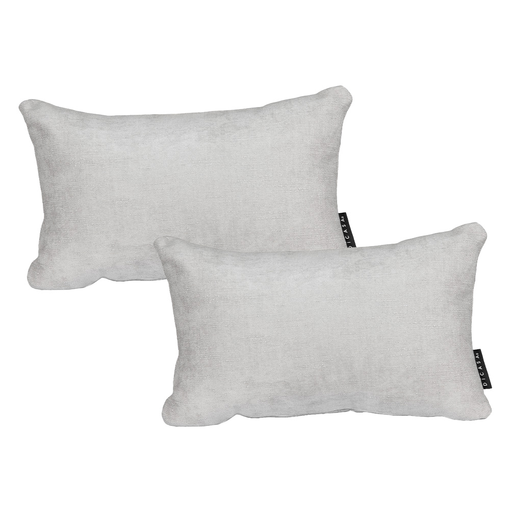 Set De 2 Cojines Riñoneras Dicasa Delta Color Gris Ash Rectangular