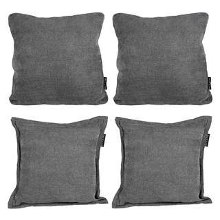 Foto 1 | Set De 4 Cojines Dicasa Kappa Zita Color Dark Grey(2 Cuadrados + 2 Cuadrados Grandes)