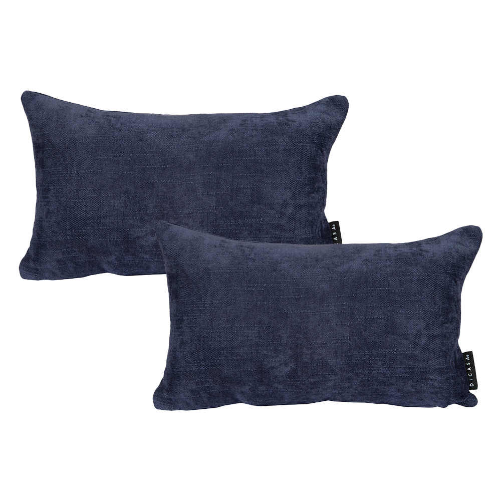Set De 2 Cojines Riñoneras Dicasa Delta Color Azul Soho Rectangular
