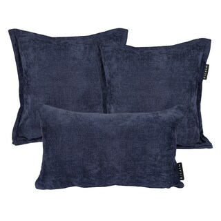 Foto 1 | Set De 3 Cojines Dicasa Kappa Delta Color Azul Soho(2 Cuadrados + 1 Rectangular)