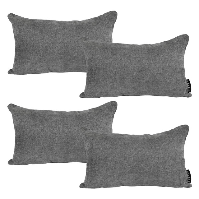 Foto 1 | Set De 4 Cojines Riñoneras Dicasa Delta Color Dark Grey Rectangular