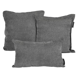 Foto 1 | Set De 3 Cojines Dicasa Kappa Zita Delta Color Dark Grey(1 Cuadrado + 1 Cuad Gde Y 1 Rect)