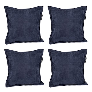 Foto 1 | Set De 4 Cojines Dicasa Kappa Color Azul Soho Cuadrado