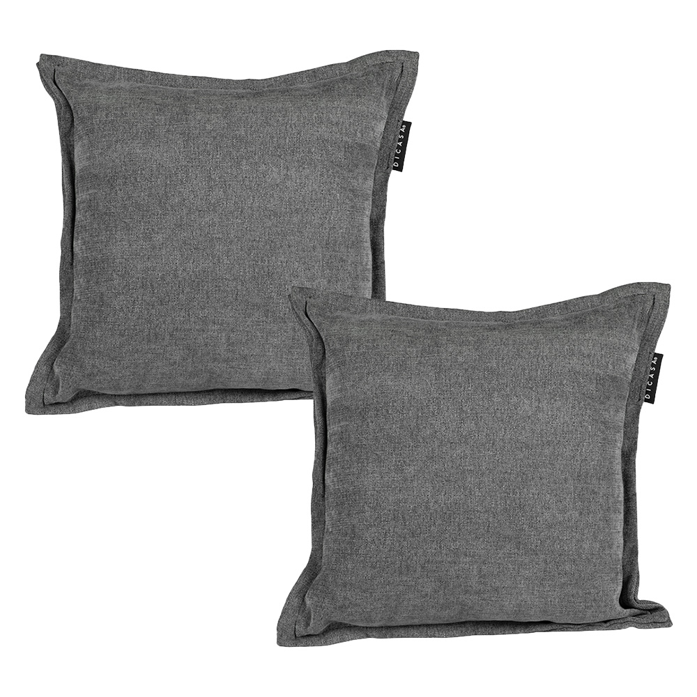 Foto 2 pulgar | Set De 2 Cojines Dicasa Kappa Color Dark Grey Cuadrado