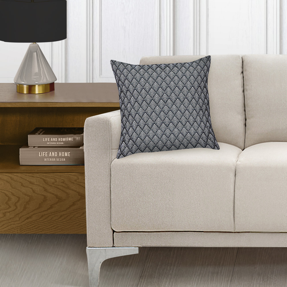 Foto 4 pulgar | Cojines Decorativos Elefantito Hogar Grafito Color Gris 45 X 45 Tela Jacquard