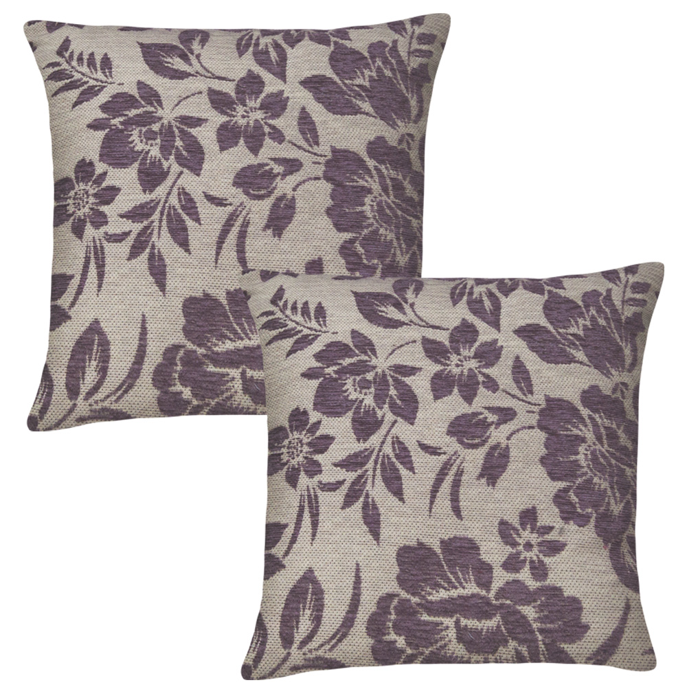 Cojines Decorativos Elefantito Hogar Color Lila Violeta 45 X 45 Tela Jacquard