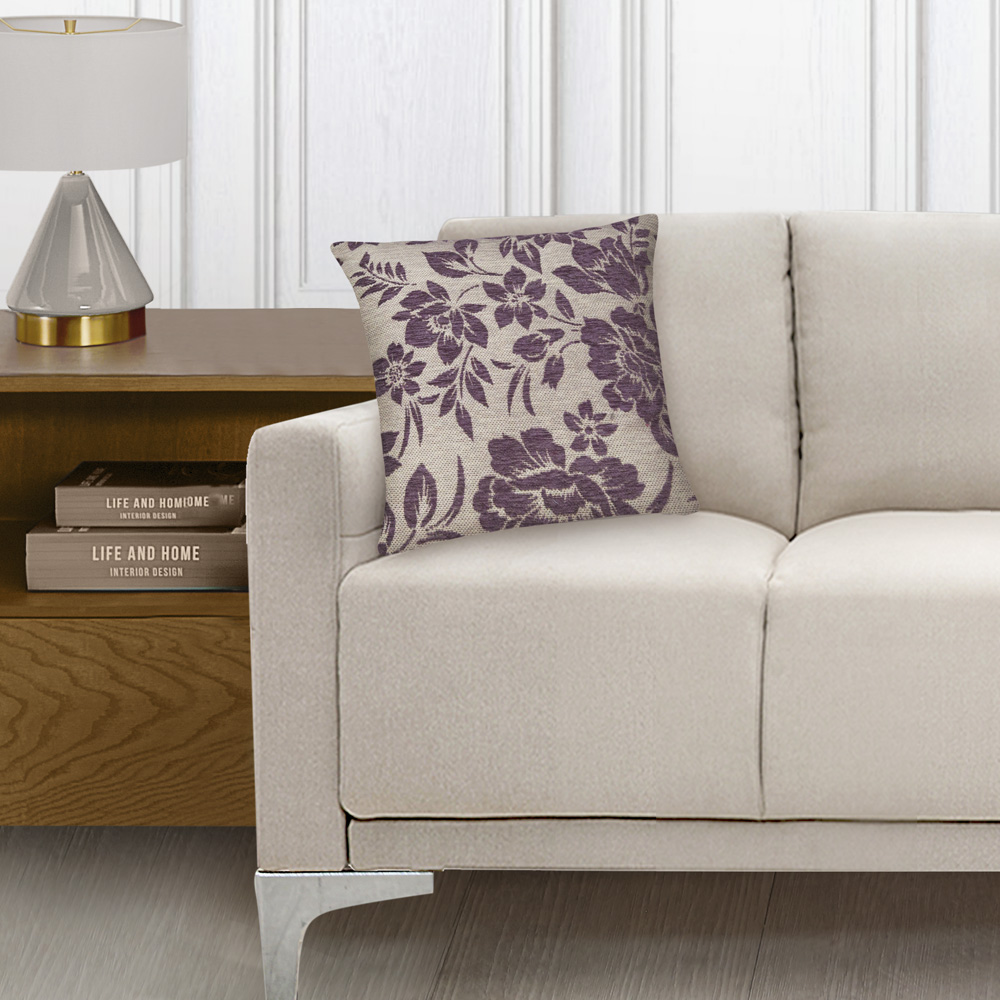 Foto 4 pulgar | Cojines Decorativos Elefantito Hogar Color Lila Violeta 45 X 45 Tela Jacquard