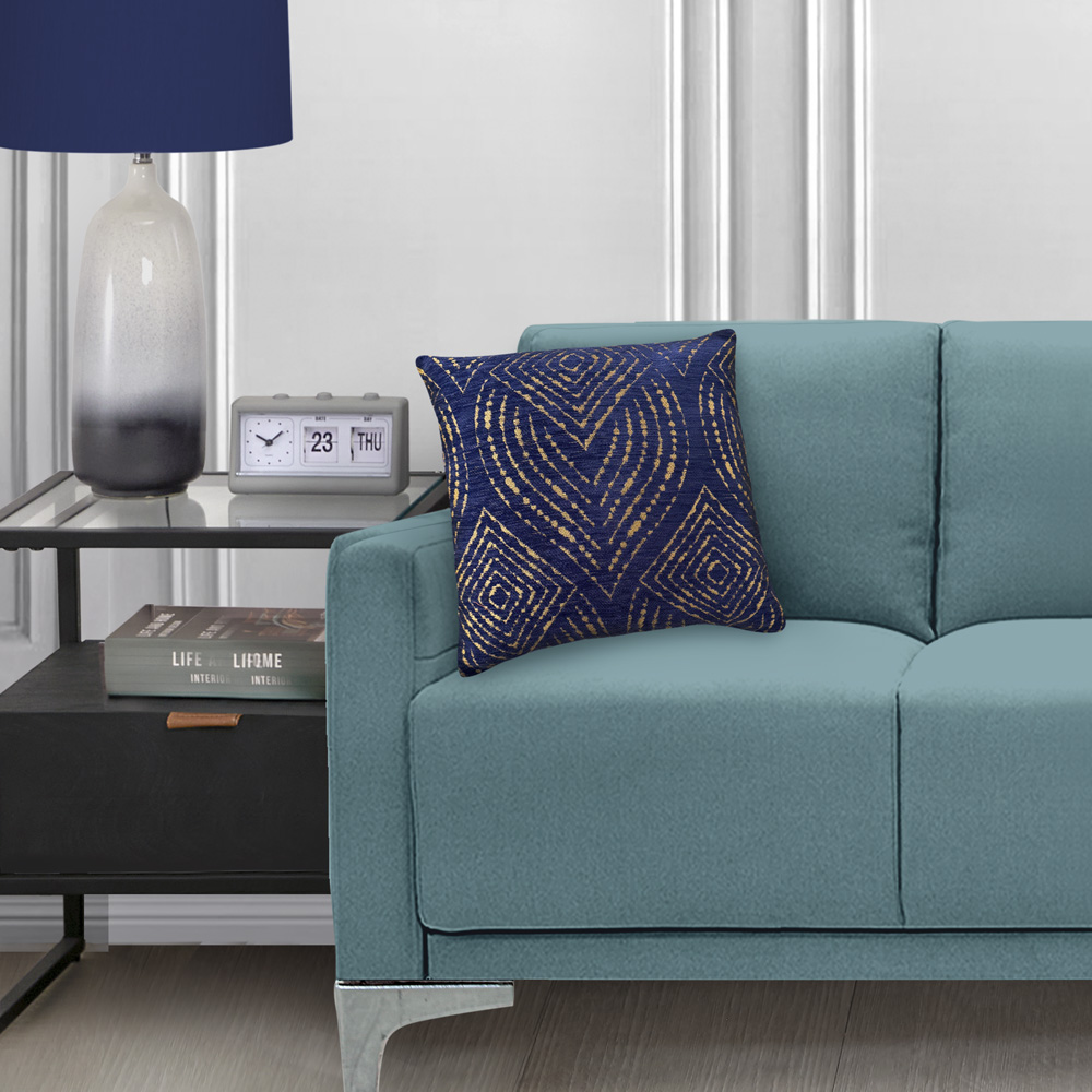 Foto 4 pulgar | Cojines Decorativos Elefantito Hogar Agrabah Color Azul Marino  45 X 45 Tela Jacquard