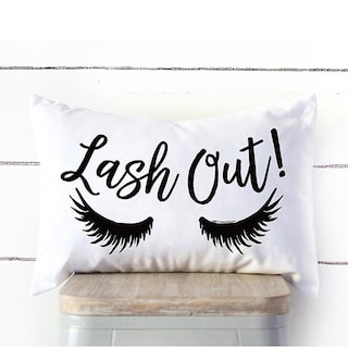 Foto 2 | Funda De Cojín Huoguo Eyelash Out Soft Velvet 30 X 50 Cm Color Rosa - Venta Internacional.