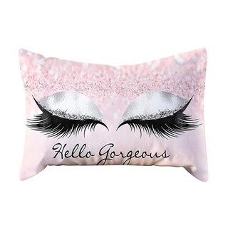 Foto 1 | Funda De Cojín Huoguo Eyelash Out Soft Velvet 30 X 50 Cm Color Rosa - Venta Internacional.