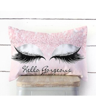 Foto 2 | Funda De Cojín Huoguo Eyelash Out Soft Velvet 30 X 50 Cm Color Rosa - Venta Internacional.