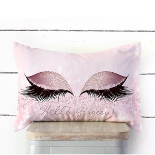 Foto 2 | Funda De Cojín Huoguo Eyelash Out Soft Velvet 30 X 50 Cm Color Rosa - Venta Internacional.