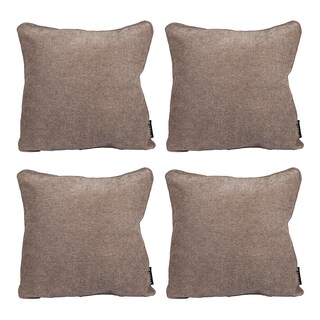 Foto 1 | Set De 4 Cojines Dicasa Zita Color Mocca Cuadrado Grande