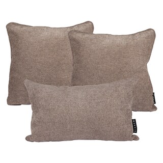 Foto 1 | Set De 3 Cojines Dicasa Delta Zita Color Mocca(1 Rectangular Y 2 Cuadrados Grandes)