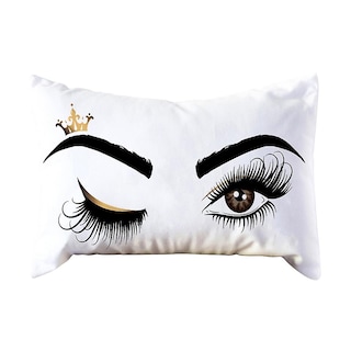 Foto 1 | Funda De Cojín Huoguo Eyelash Out Soft Velvet 30 X 50 Cm Color Rosa - Venta Internacional.
