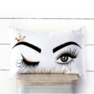 Foto 2 | Funda De Cojín Huoguo Eyelash Out Soft Velvet 30 X 50 Cm Color Rosa - Venta Internacional.