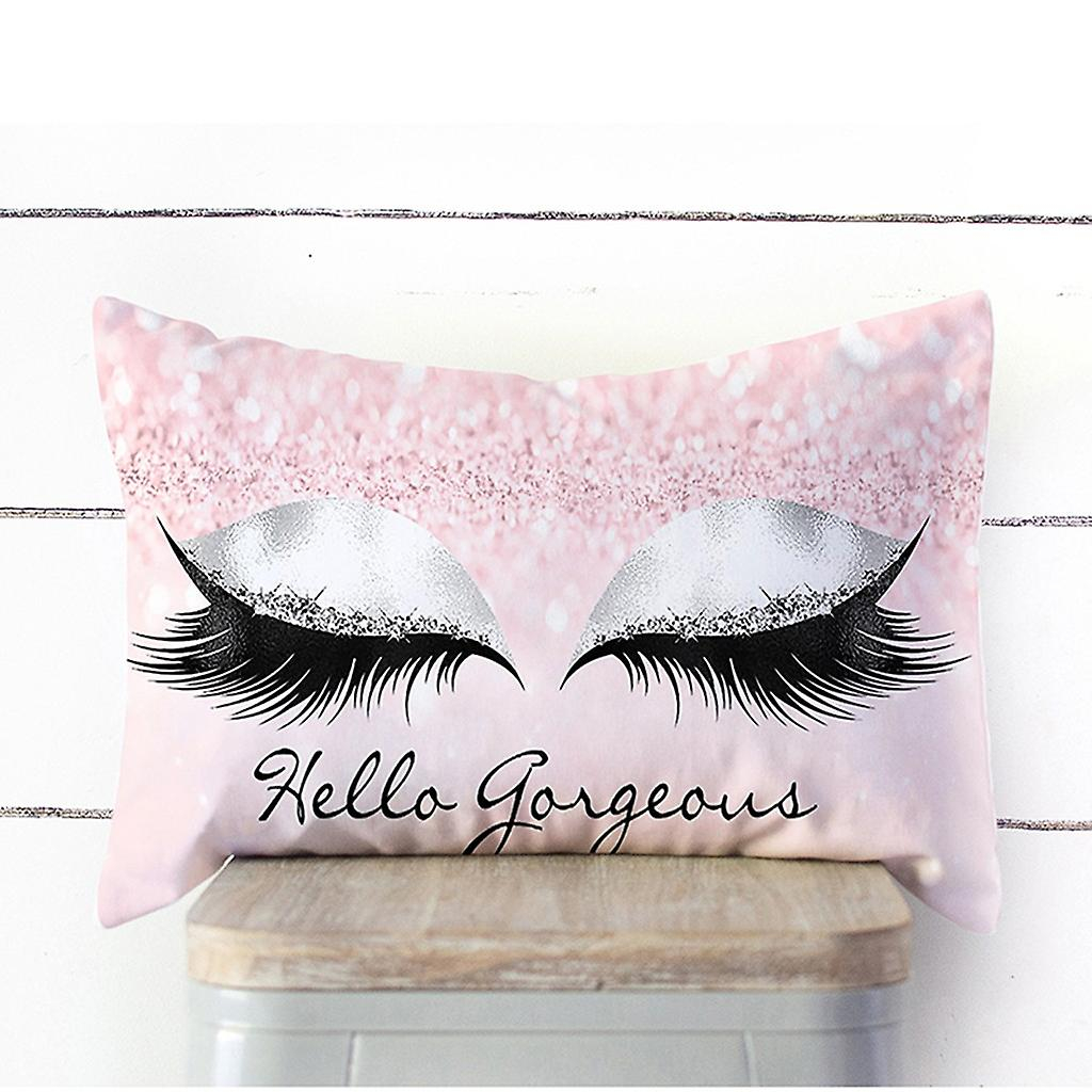 Foto 3 pulgar | Funda De Cojín Huoguo Eyelash Out Soft Velvet 30 X 50 Cm  Color Rosa - Venta Internacional.