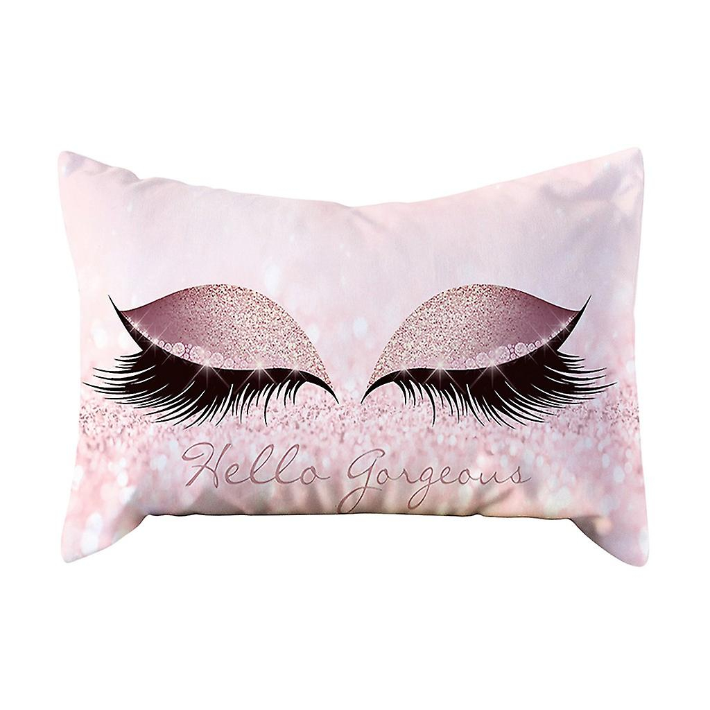 Foto 1 | Funda De Cojín Huoguo Eyelash Out Soft Velvet 30 X 50 Cm  Color Rosa - Venta Internacional.