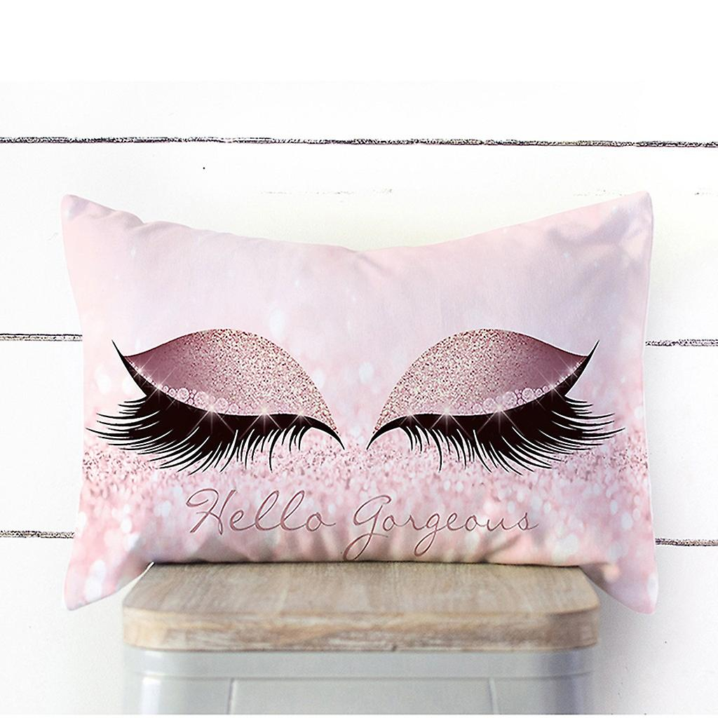 Foto 2 | Funda De Cojín Huoguo Eyelash Out Soft Velvet 30 X 50 Cm  Color Rosa - Venta Internacional.
