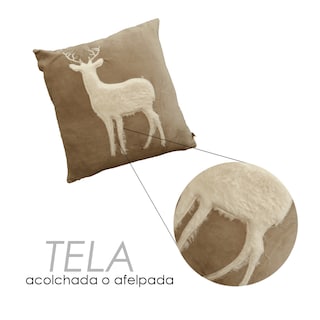 Foto 5 | Ilios Innova | Set 4 Fundas Decorativas De Terciopelo Con Alce Afelpado Cremallera Oculta. Perfectas Para Sala Y Hogar.