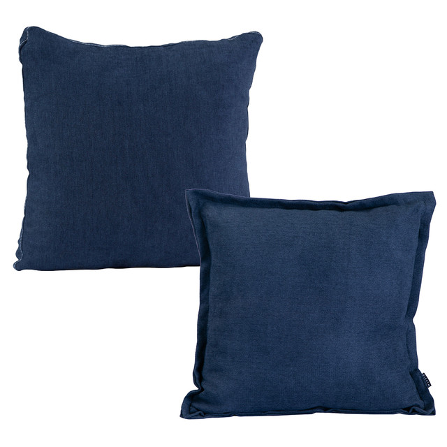 Set De 2 Cojines Dicasa Kappa Zita Color Azul Marino(1 Cuadrado + 1 Cuadrado Grande)