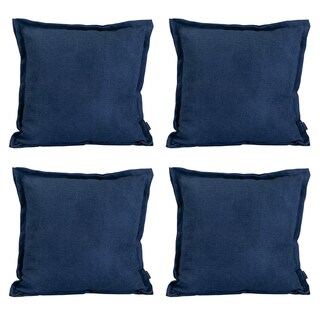 Foto 1 | Set De 4 Cojines Dicasa Kappa Color Azul Marino Cuadrado