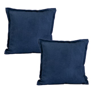 Foto 1 | Set De 2 Cojines Dicasa Kappa Color Azul Marino Cuadrado