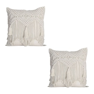 Foto 1 | Set De 2 Fundas Para Cojín Boho Beige Ilios Innova Hechas A Mano Diseño Artesanal Para Sala O Dormitorio