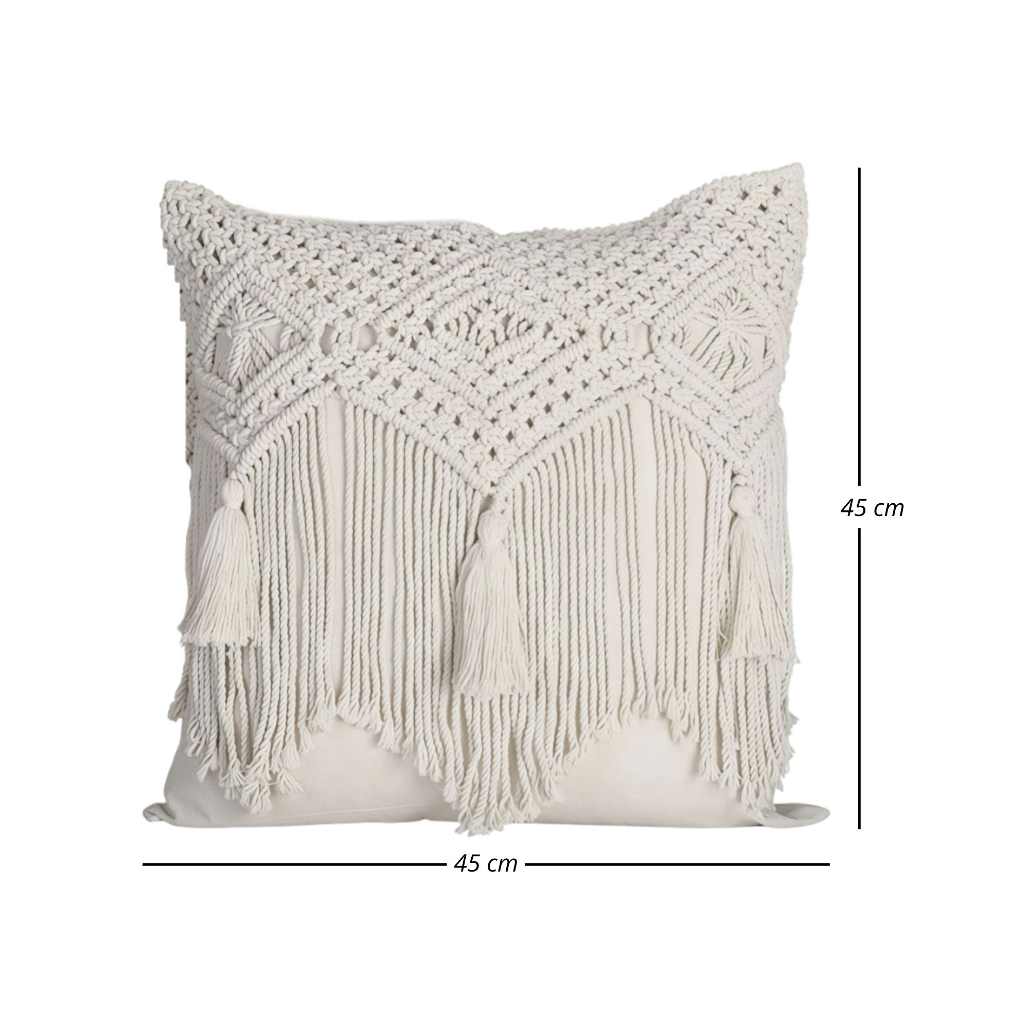 Foto 2 | Set De 2 Fundas Para Cojín Boho Beige Ilios Innova Hechas A Mano Diseño Artesanal Para Sala O Dormitorio