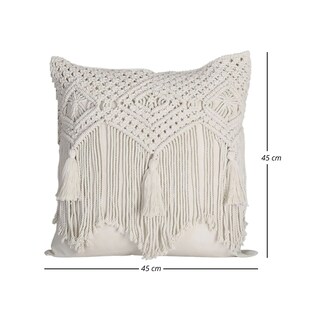 Foto 2 | Set De 2 Fundas Para Cojín Boho Beige Ilios Innova Hechas A Mano Diseño Artesanal Para Sala O Dormitorio