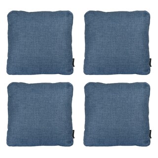 Foto 1 | Set De 4 Cojines Dicasa Zita Color Azul Denim Cuadrado Grande