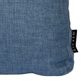 Foto 7 | Set De 4 Cojines Dicasa Kappa Zita Color Azul Denim(2 Cuadrados + 2 Cuadrados Grandes)