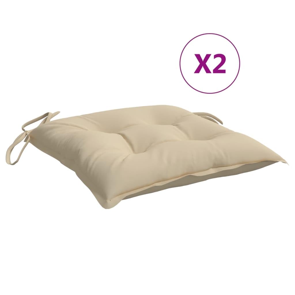 Foto 4 pulgar | Cojines Para Silla Vidaxl Outdoor  2 Unidades  Color Beige  50 X 50 X 7 Cm  Oxford - Venta Internacional.