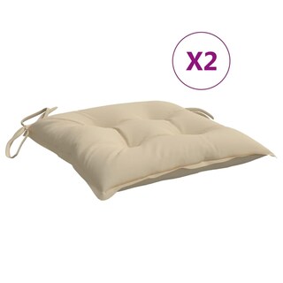 Foto 3 | Cojines Para Silla Vidaxl Outdoor 2 Unidades Color Beige 50 X 50 X 7 Cm Oxford - Venta Internacional.