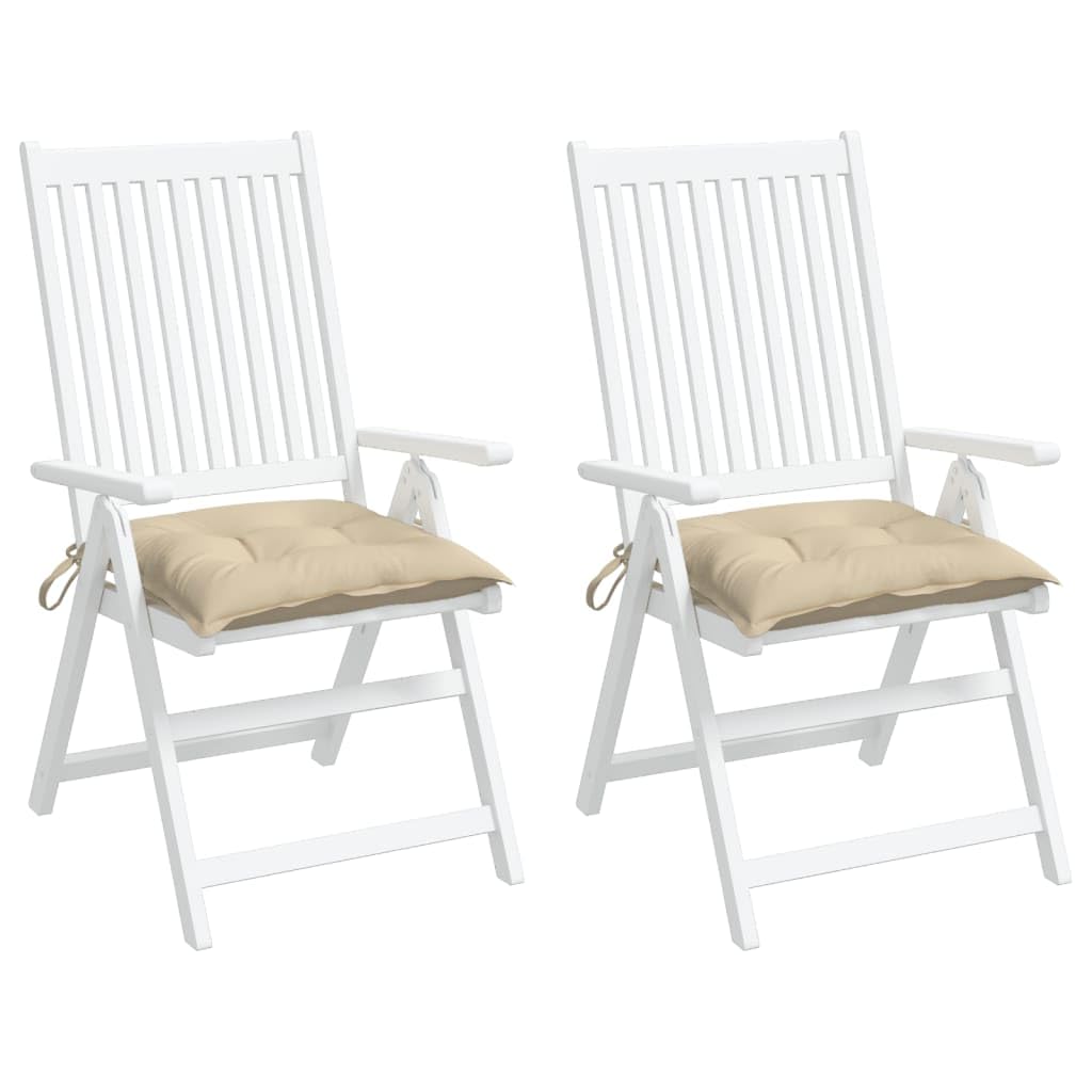 Foto 6 pulgar | Cojines Para Silla Vidaxl Outdoor  2 Unidades  Color Beige  50 X 50 X 7 Cm  Oxford - Venta Internacional.