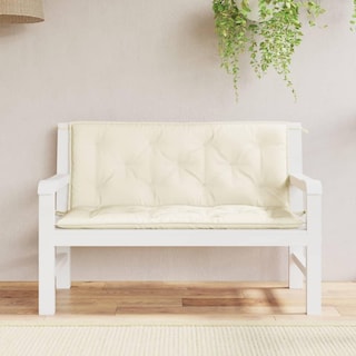 Foto 2 | Cojines De Banco Vidaxl Para Interiores Y Exteriores 2 Unidades Color Blanco Crema - Venta Internacional.