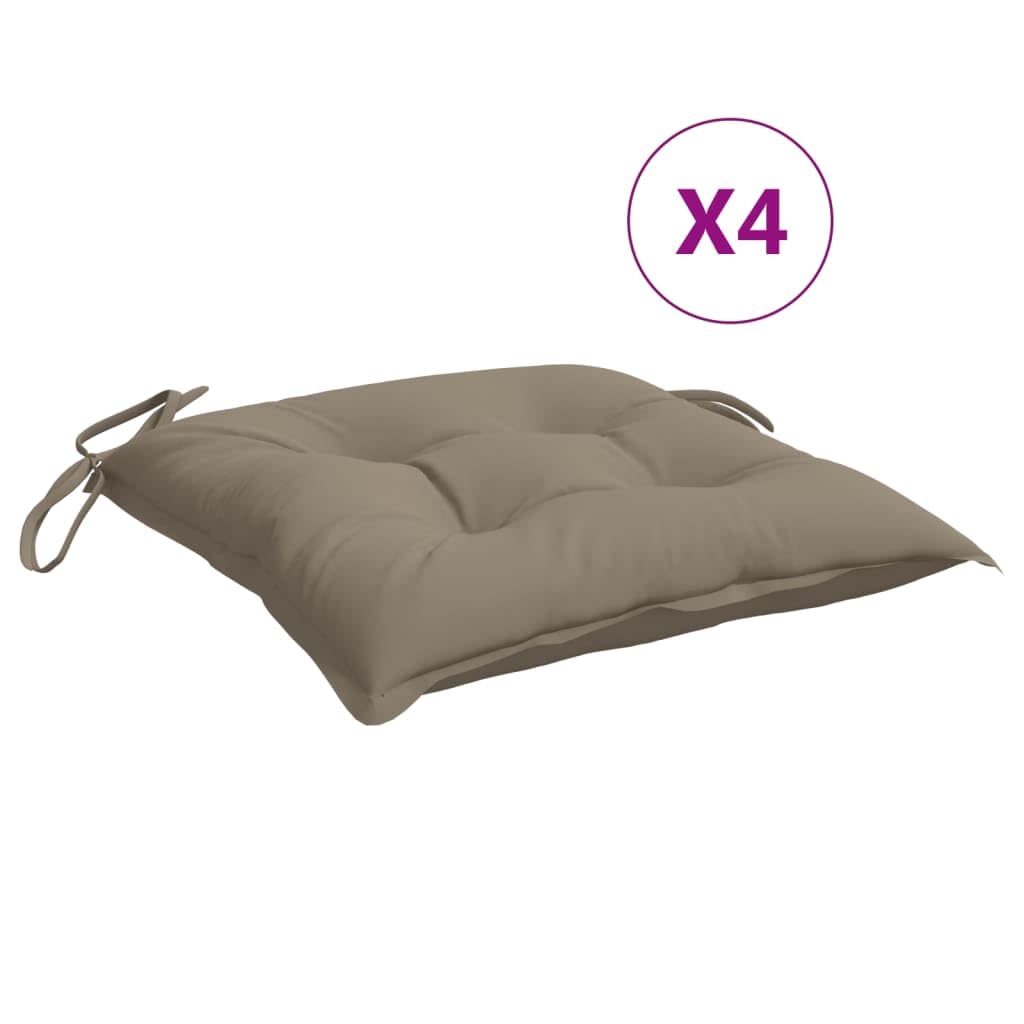 Foto 4 pulgar | Cojín Para Silla Vidaxl  Tela  Jardín  Comedor  Color Topo  Juego De 6 - Venta Internacional.