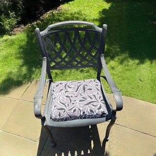 Foto 4 | Juego De 4 Cojines Para Silla Elefantito Hogar Gotas Color Gris Oxford Con Cintas Para Sujetarse Cómodos Y F